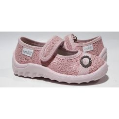 Тестильні туфлі для дівчат Waldi Катя 279-851, колір рожевий