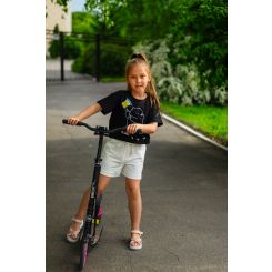 Патріотична футболка-топ для дівчинки Filatova Паляниця, колір чорний - 374