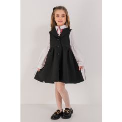 Шкільний сарафан для дівчат Suzie Ешлі PN031-Y5F08, колір чорний - PN031-Y5F08