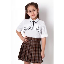 Шкільна блузка для дівчат Mevis 4116-02, колір молочний - 4116-02