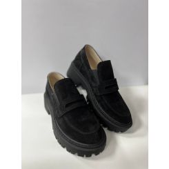 Замшеві туфлі для дівчат Сonstanta, колір чорний - 1842