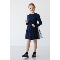 Школьное платье Suzie Лилия, цвет синий - ПЛ-60103