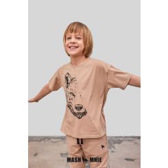 Літня футболка MashMnie, колір бежевий - fu-154947
