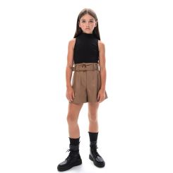 Шкіряні шорти для дівчат Suzie Вівіа SO013-Y3F15, колір коричневий - SO013-Y3F15-158