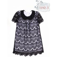 Шикарное платье MONE 1192-3 с французским кружевом, цвет черный