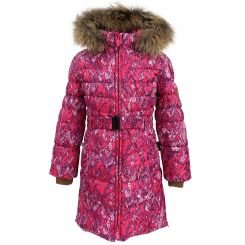 Пальто-пуховик зимний для девочки Huppa YASMINE, цвет fuchsia pattern 73263 - 12020055-73263-116