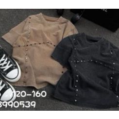 Дитяча футболка для дівчат-підлітків Gobolina Baby 39905, колір бежевий