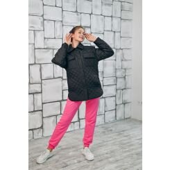 Стеганная куртка-рубашка Filatova, цвет черный - de-143405
