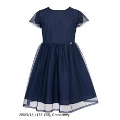 Элегантное платье с фатином Sly 208/S/18, цвет синий - 208/S/18
