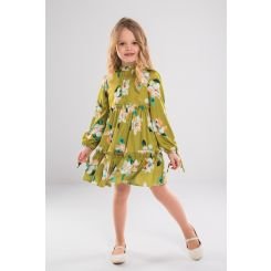 Атласное платье для девочки Suzie Беатрис, цвет фисташковый