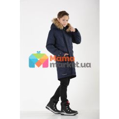 Подовжена зимова парка Huppa DAVID 12270020, колір темно-синій 700086