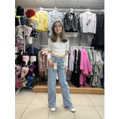 Джинси-палаццо для дівчат Altun Kids, колір блакитний - dz-150281