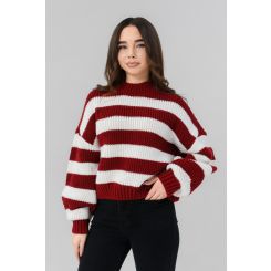Кофта Suzie Алара SW181-Y5F24, колір біло-бордовий