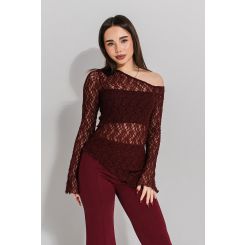 Лонгслів для дівчат Suzie Лоріта SW205-Y6F04, колір бургунд