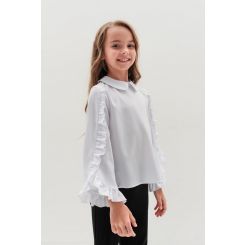 Шкільна блузка довгим рукавом Suzie Трейсі BL031-Y4F09, колір білий - BL031-Y4F09