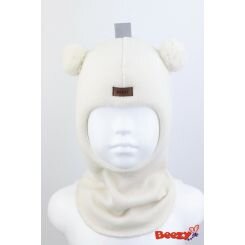 Зимняя шапка-шлем из шерсти мериносов Beezy Мишка 1402/25