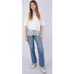 Футболка для дівчат Tetto Kids 1104, колір молочний - 1104