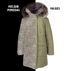 Зимнее подростковое пальто Lenne DORA 22365, цвет оливковый - 22365-5203