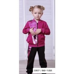 Спортивный костюм c двусторонними пайетками для девочки JOIKS sport Малина - sp-118670