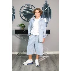 Джинсові шорти-бермуди A-yugi 5522, колір блакитний