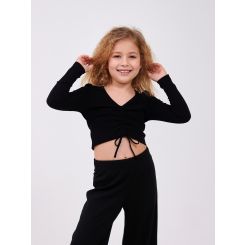 Топ з довгим рукавом для дівчат Smil  116713, колір чорний