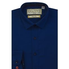Школьная рубашка для мальчика Kniazhych royl 1020, цвет синий - royl 1020