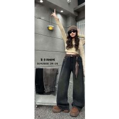 Утеплені дитячі джинси на флісі для дівчат A`M 242808, колір синій - 242808