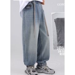 Джинси-унісекс з весняної колекції Gobolina Baby B2606/26311, колір блакитний