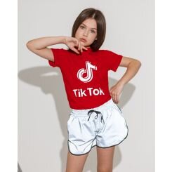Летний костюм для девочки Babylife TikTok, цвет красный - ko-137097