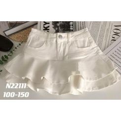 Джинсова спідничка-шорти Gobolina Baby 22111, колір білий