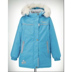 Зимова дитяча куртка-парка для дівчат Joiks G-43 колір бірюзовий - G-43