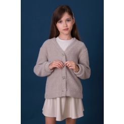Кардиган для дівчат Mevis 5581-02, колір бежевий