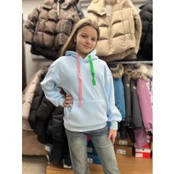 Утеплене худі A`M 24093, колір блакитний - 24093