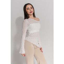 Лонгслів для дівчат Suzie Лоріта SW205-Y6F04, колір молочний - SW205-Y6F04