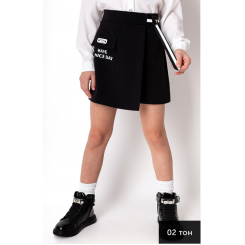 Спідничка-шорти для дівчат Mevis 4311-01, колір чорний - 4311-01
