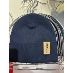 Демісезонна трикотажна шапка Makko B2526/1, колір темно-синій
