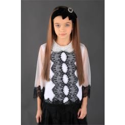 Шикарная кружевная блузка для девочки MONE 1581-5 - 1581-5