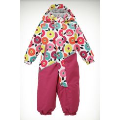 Зимовий дитячий комбінезон для дівчат Joiks KGS-64, колір квітка кольорова