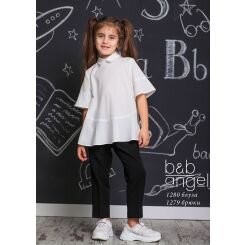 Школьная блузка для девочки Baby angel 1280, цвет молочный