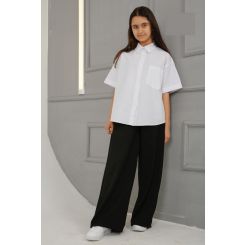 Шкільна сорочка для дівчинки Tetto kids 980, колір білий - SI033-Y5F13