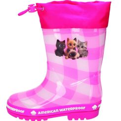 Дитячі гумові чоботи American Club KAL39, колір рожевий