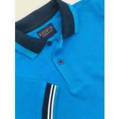 Шкільне поло для хлопців з коротким рукавом Ingvar Bondi Blue 4, колір яскраво-блакитний - Bondi Blue 4