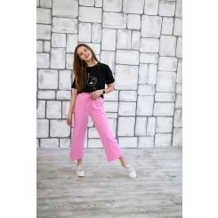 Летняя футболка для девочки Filatova Девочка, цвет черный - 374