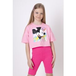 Літня футболка Mevis Міккі 4657, колір рожевий - 4657