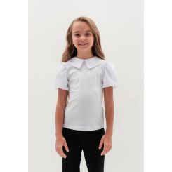 Шкільна блуза з коротким рукавом Suzie Енджі BL030-Y4F23, колір білий - BL030-Y4F23