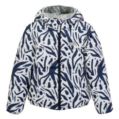 Демісезона  дитяча куртка пуфер Joiks KD-71, колір бежево-синій