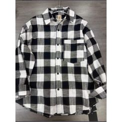 Картата сорочка для підлітків Belle cose 26200, колір чорно-білий