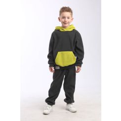 Флісовий дитячий костюм JOIKS, колір сіро-салатовий - sp-118609