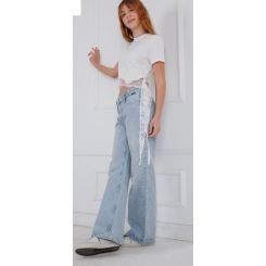 Футболка для дівчат Tetto Kids 1107, колір молочний - 1107