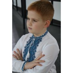 Вишиванка для хлопців Piccolo Хлопчик з Коломиї, колір блакитний - 192022